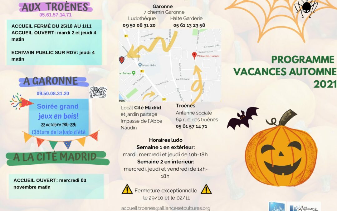 VACANCES automne 2021