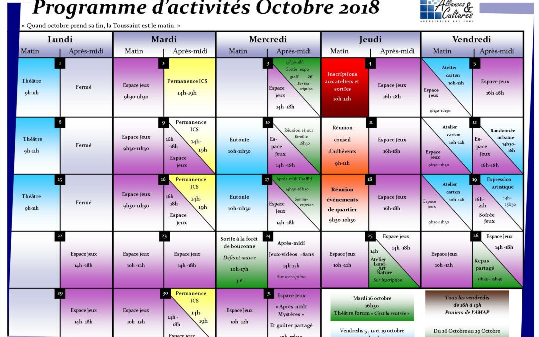 planning oct 2018